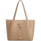 Kattee Work Tote Bags for Women, Large Genuine Leather Shoulder Handbags with Laptop Compartment