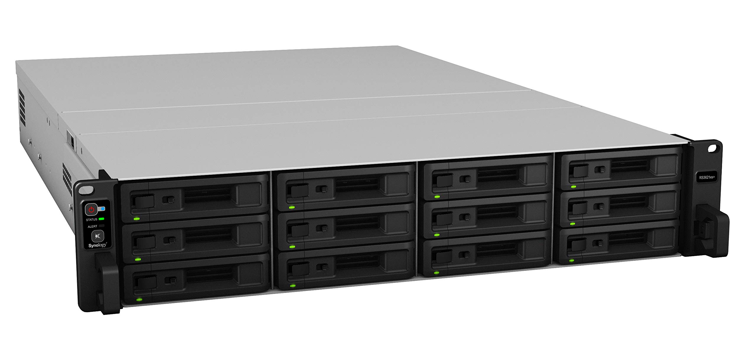 Synology RackStation RS3621xs+ [12-bay / 8-core CPU / 8 GB Memory / Redundant Power Supply] Large Business Virtual Environment Buildable, Authorized Dealer Product