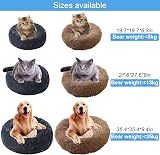 UUEMB Calming Donut Dog Cat Bed 50cm Dark Grey Soft Plush Washable view 2