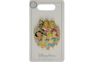Disney Pin - Princess Group - Tiana, Aurora, Rapunzel, Jasmine, Belle, Cinderella and Ariel