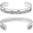 Dczosily Inspirational Cuff Bracelets for Women Stainless Steel Jewelry Bracelets Motivational Bangles Personalized Gifts for Best Friends