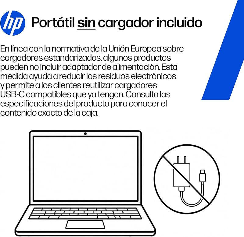 OmniBook 3 14-hz0000nsx - 14" WUXGA (1920x1200) portátil IPS antirreflexo, Snapdragon X AI PC, 16GB de RAM, 512GB SSD, Windows 11, QWERTY em espanhol, Prata, sem carregador incluído