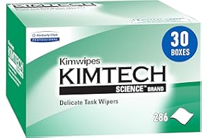 Kimtech Science™ Kimwipes® Delicate Task Wipes (34120), Pop-Up Box, White (286 Sheets/Box, 30 Boxes/Case, 8,580 Sheets/Case)