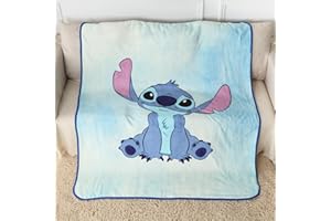 MEIKADU Kids Flannel Stitch 50'' × 60'' Throw Blanket for Indoor and Outdoor Use, Super Soft Cozy Plush Blanket for Bedroom Couch Travel,Gifts for Girls Boys