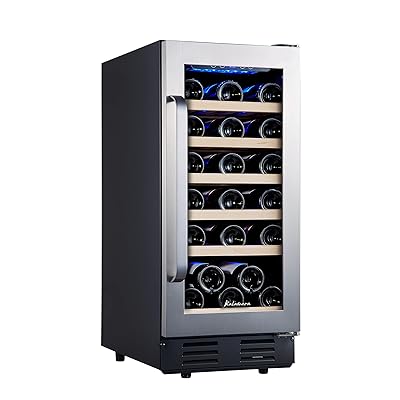 Buy Mini Fridge Kalamera 15 Wine Cooler Refrigerator 30 Bottle Built In Freestanding Wine Fridge Seamless Stainless Steel Double Layer Tempered Glass Door Temperature Memory Function For Wine Online In Turkey B07mcblpsl