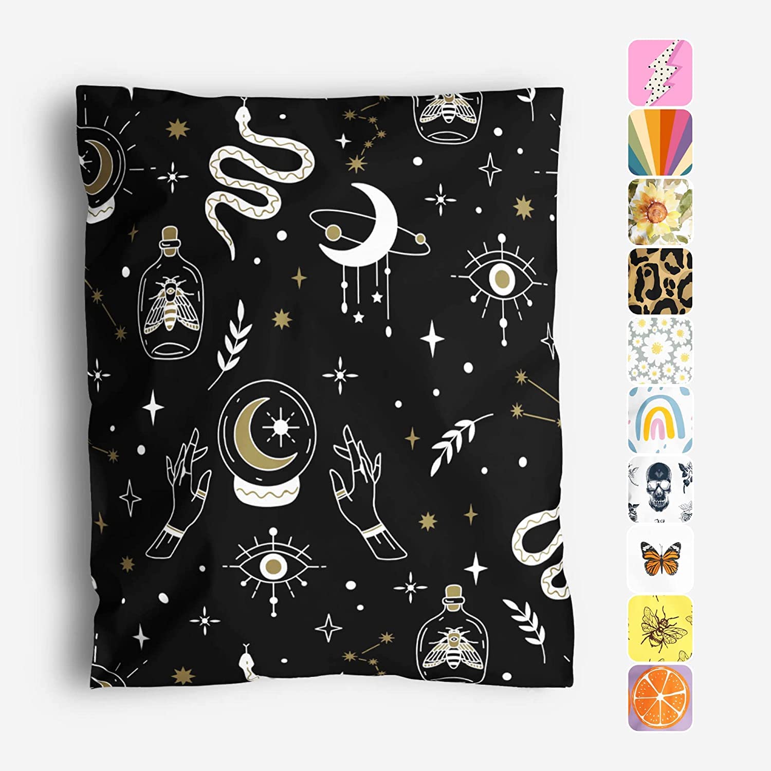 Package Mint Poly Mailers 14x19 100 Pack | Waterproof & Tear Resistant Mailing Envelopes | Small Business Supplies | Shipping Bags for Clothes | Cute Small Business Bags - Celestial Magic Image