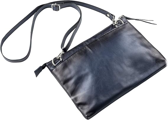 Amazon ラファエロ Raffaelo スフマート製法 3way メンズ ショルダーバッグ サコッシュ 本革 アズールネイビー ショルダーバッグ