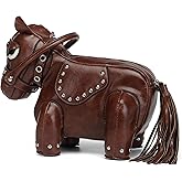 Men and Women Unique Novelty Steampunk Horse Shaped Crossbody Shoulder Bag Handbag Purse