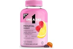 One A Day Prenatal Vitamins for Women Gummies- Pregnancy Vitamins for Women with Folic Acid, DHA, Iodine, Prenatal Gummies, Iron-Free, 120 Ct (Packaging May Vary)