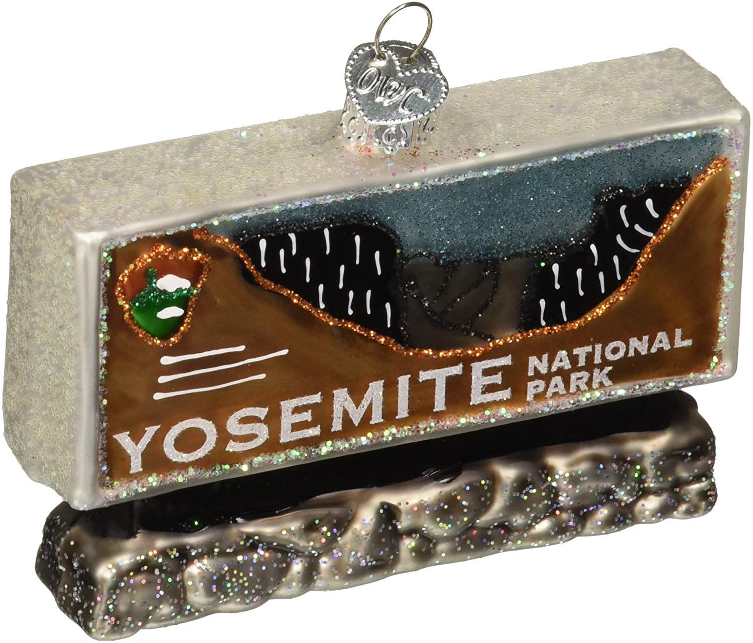 Old World Christmas Ornaments: State Parks Glass Blown Ornaments for Christmas Tree, Yosemite National