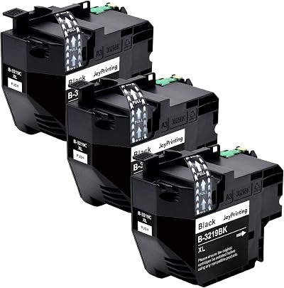 JoyPrinting LC3219XL Black Ink Cartridges 3 Pack for Brother MFC-J5330DW J5730DW
