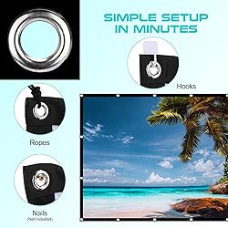 AAJK Projector Screen 100 inch, Washable Projector