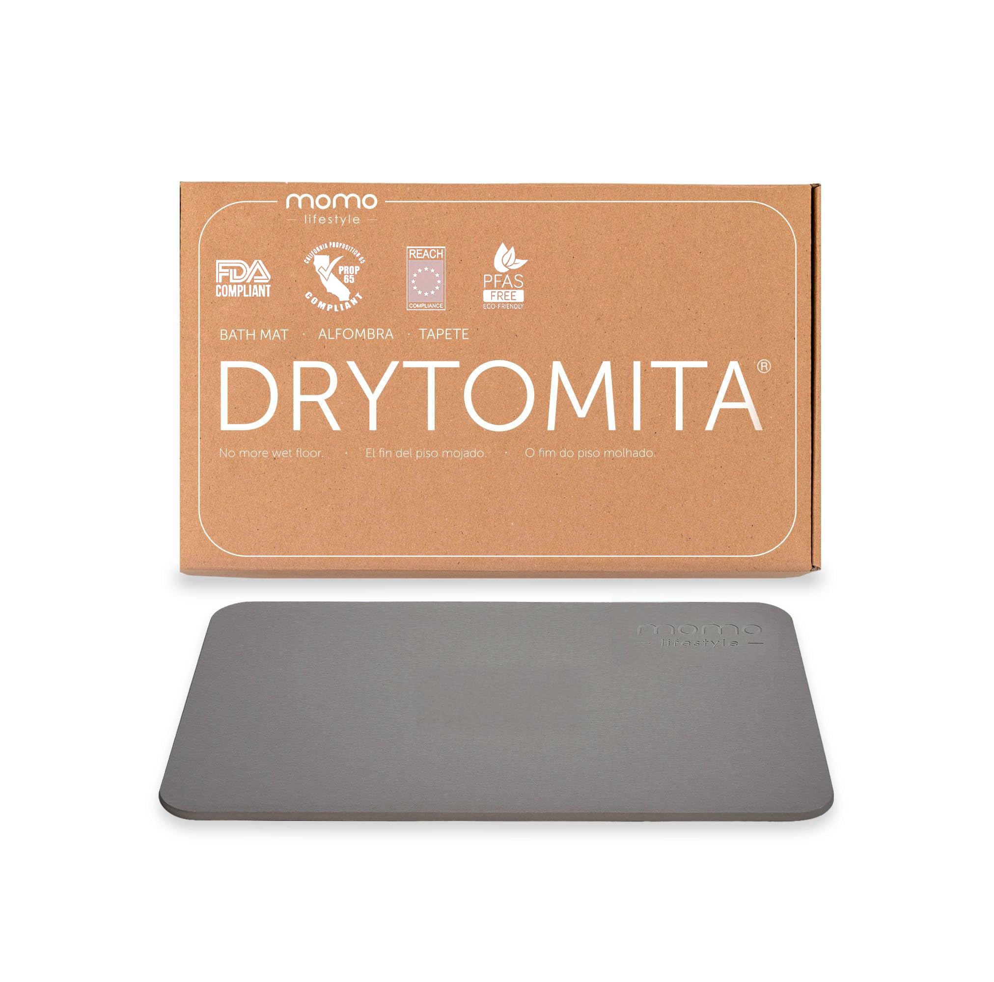 Momo Lifestyle Stone Bath Mat Drytomita, Diatomaceous Earth Absorbent Bathroom Mat Quick Dry, Shower Bath Mat (Graphite Grey, 60 X 39 cm)