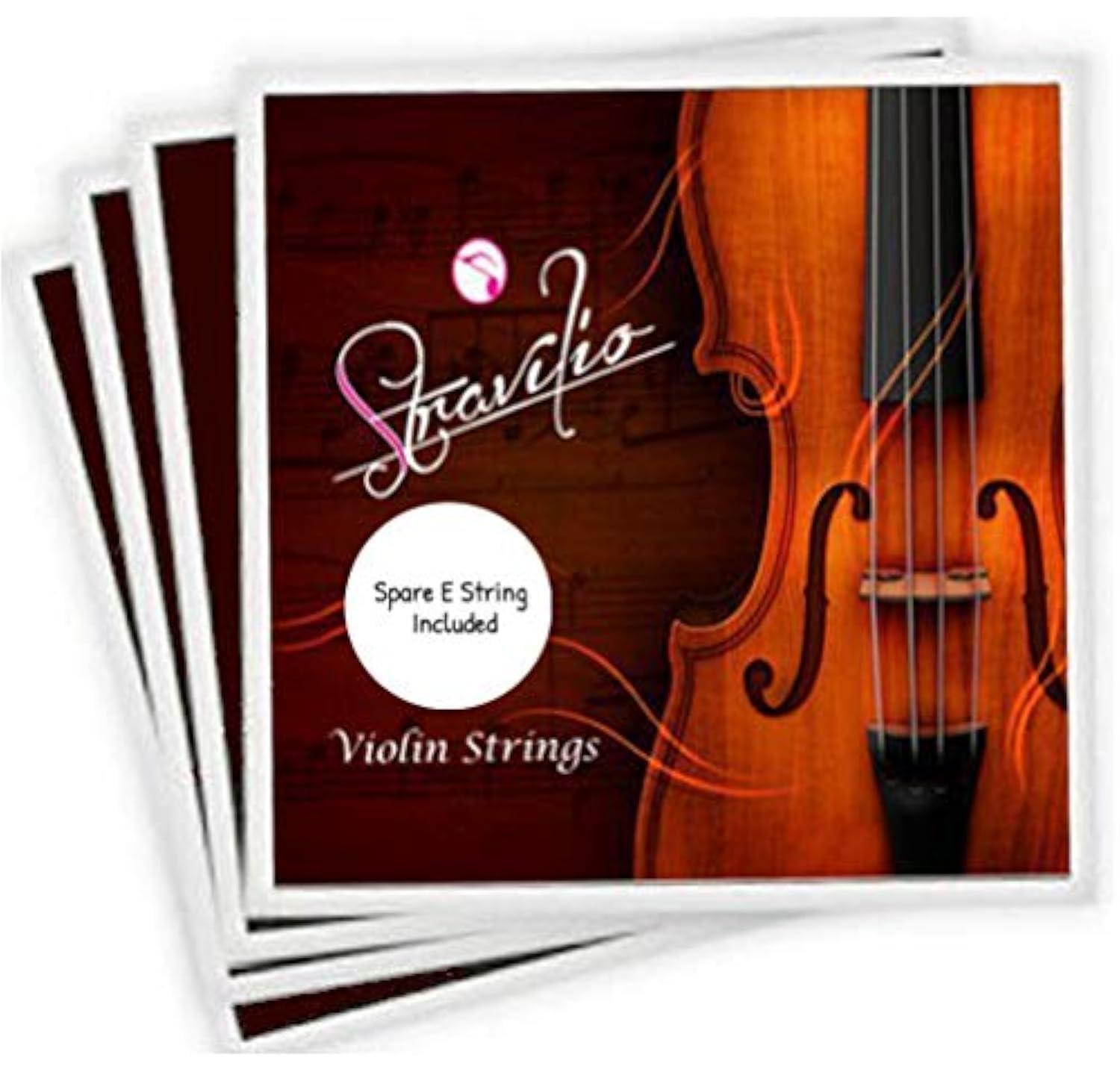 Photo 1 of Top Race 4/4 & 3/4 Violin Strings Replacement - Bronze Violin Strings Full Set - Violin String w/Ball Ends - Long-Lasting Silver-Wound Steel Strings - Warm Tone, Flexible - For All Levels