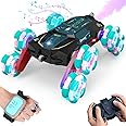 SAUFTTI 8WD Gesture Sensing Stunt Rc Cars Toys for Boys Age 6-13, Hand Remote Control Climbing Car, Toy for Kids 6 7 8 9 10 11 12+ Years Old Christmas Birthday Coolest Best Gift Ideas for Boy (Black)