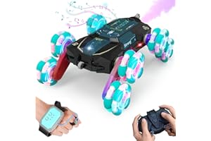 SAUFTTI 8WD Gesture Sensing Stunt Rc Cars Toys for Boys Age 6-13, Hand Remote Control Climbing Car, Toy for Kids 6 7 8 9 10 11 12+ Years Old Christmas Birthday Coolest Best Gift Ideas for Boy (Black)