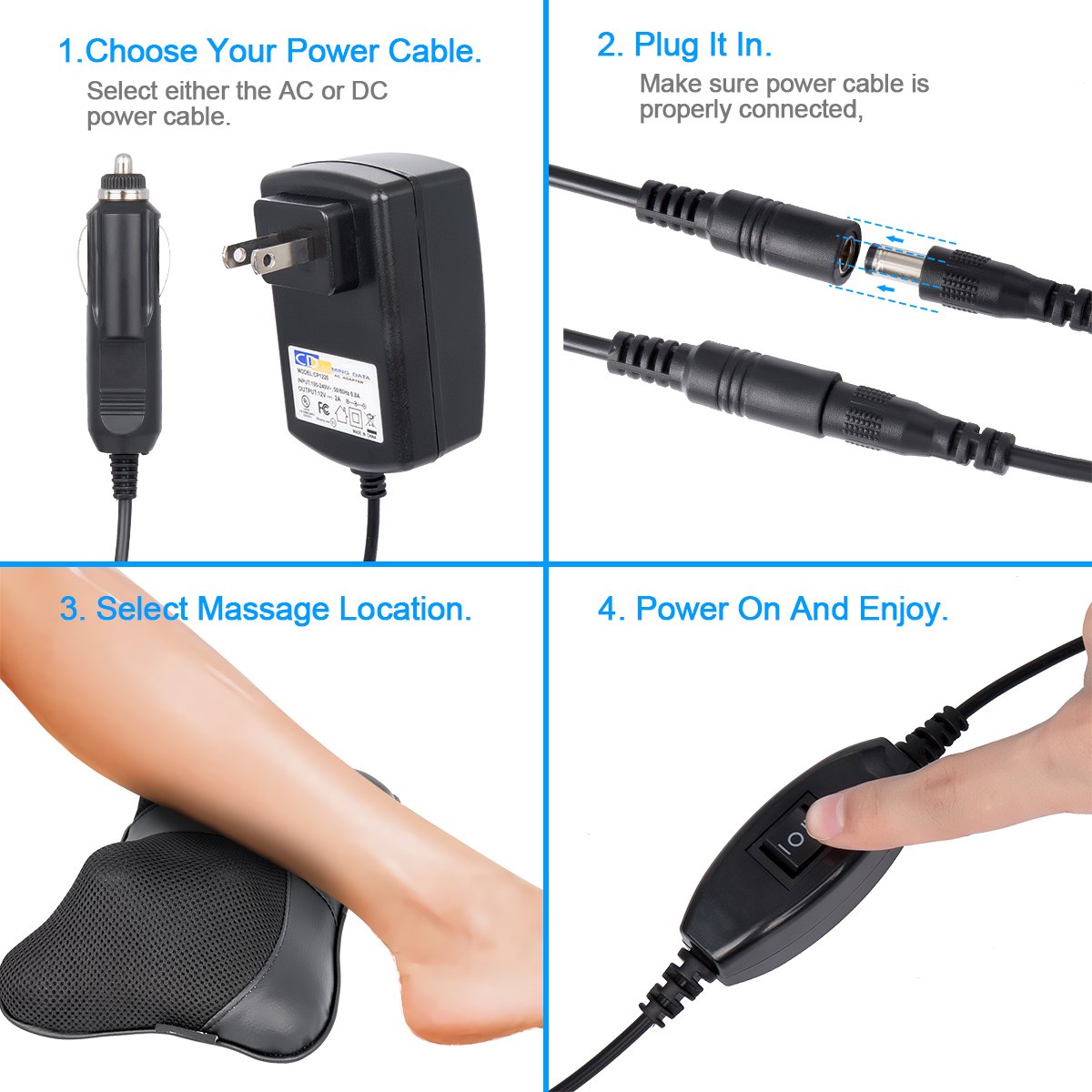 Shiatsu Pillow Massage,Neck Pillow Massager,Deep Kneading Massage with Heat,Neck,Shoulder & Back Massager for Home/Car/Office/Travel