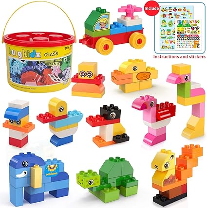 burgkidz 135 Piezas Grande Bloques de Construcción, con Cubo de