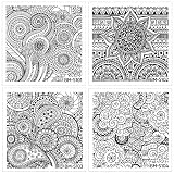 BMC 10pc Super Cute Abstract Themed Square Nail Polish Art Stamping Plate: Shangri-La Master Set