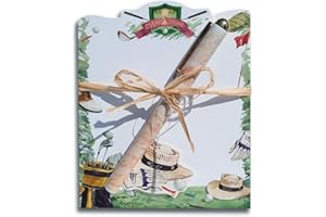 Lissom Design Note Pad and Pen Gift Set - Desk Set for Home or Office Memo Sheet Notepad and Pen, 2-Piece, Golf - On The Green