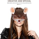 Gatuida Halloween Rat Mask Carnival 3D Mouse Animal Face Cover Cosplay Party view 6