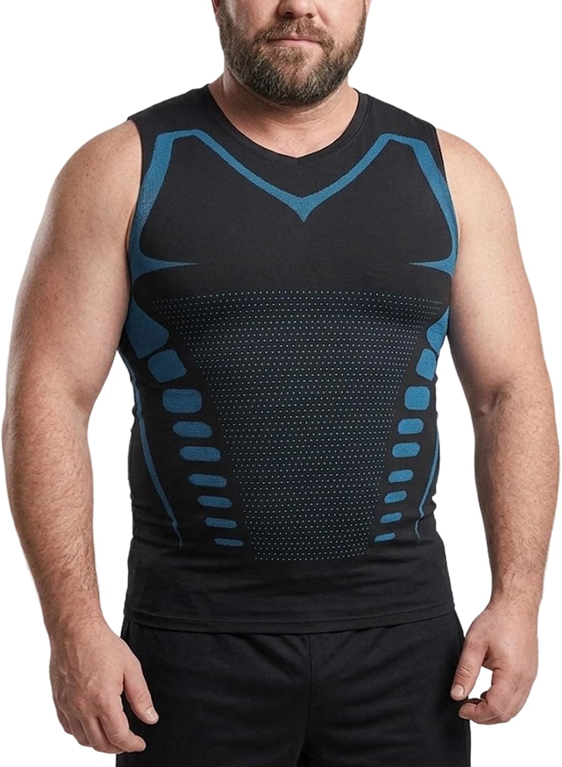 North Alpine Compression Shirt - Men NorthPower lonic Compression Vest for Posture Support and Chest Slimming