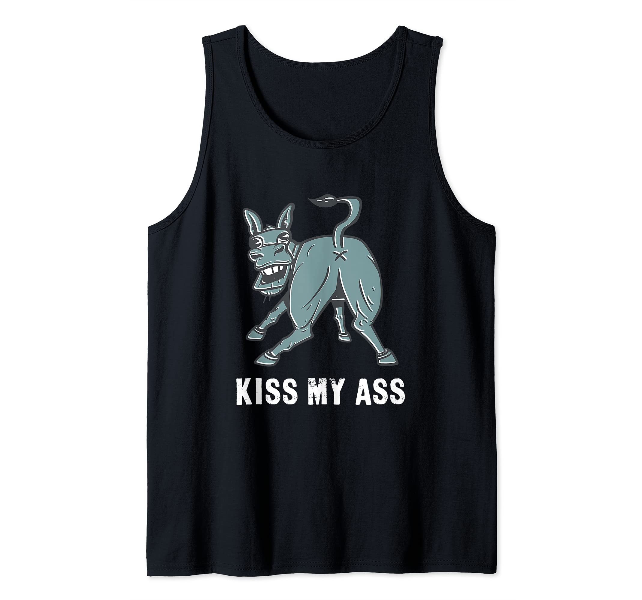 Kiss My Ass Funny Donkey Tank Top