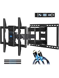 Mounting Dream MD2298 Premium TV Wall Mount Bracket Fits 16, 18, 24 inch Wood Stud Spacing with Full Motion Articulating Arm for most 42-75 Inch LED, LCD and Plasma TV up to VESA 600x400mm and 132 lbs