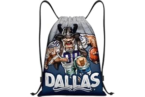 MAUPIVAE Dallas Drawstring Backpack, Football Style Gym Sports Bag, Dallas Football Lovers Backpack for Women Men