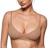 INLYRIC Women's Inbarely Soft Scoop Bralettes No Padding Cami Bras Unlined No Underwire Comfort Sleep Bralette Pullover