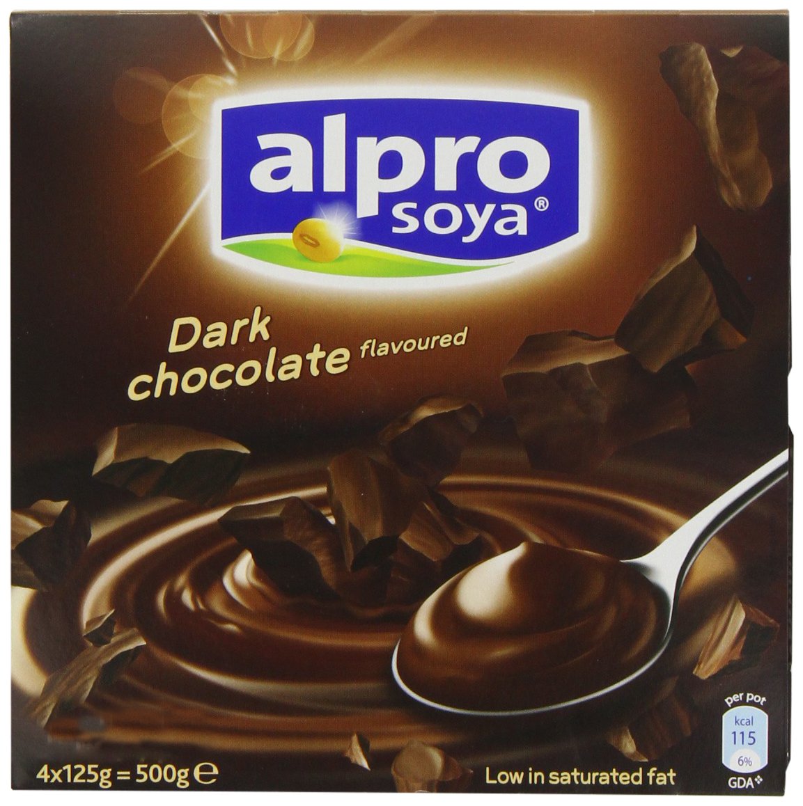 Alpro Dark Chocolate Dessert 4 x 125g (Case of 6): Amazon.es: Alimentación y bebidas