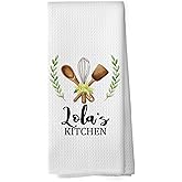 shiviody Lola Gifts Kitchen Towels - Gifts for Grandma Lola Dish Towels, Rustic Grandma Mothers Day Birthday Decorative Absorbent Dishcloths Hand Towel for Kitchen Decor 16x24 Inches
