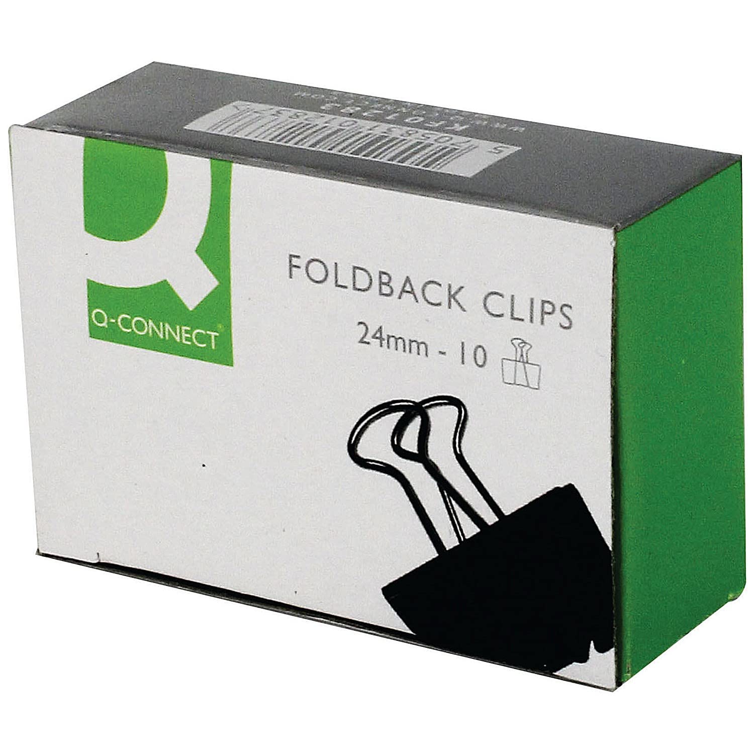 Q-Connect Foldback Clip 24mm Black (10 Pack) KF01283