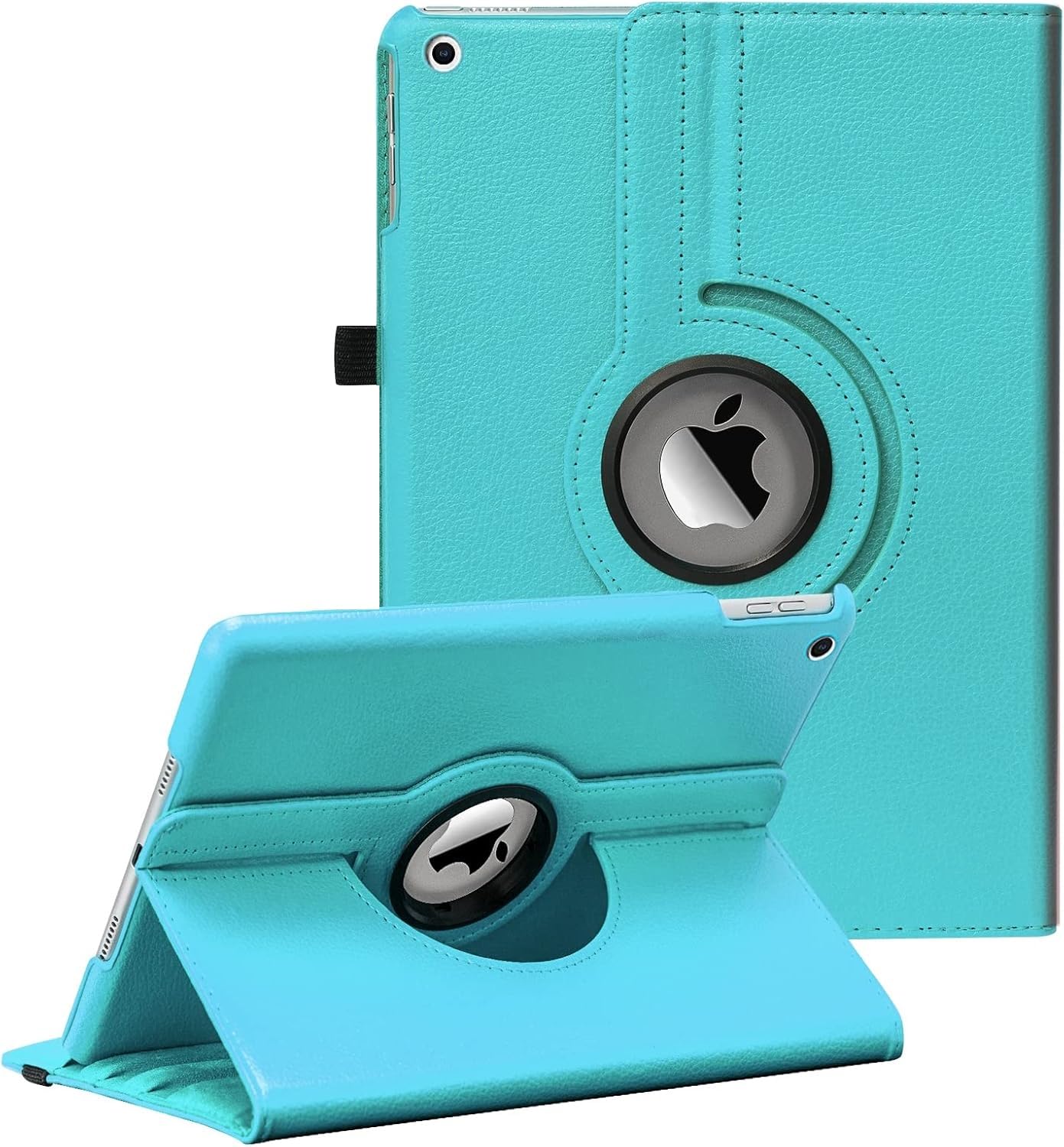 WorldBiz Case for iPad 10.2 inch Fit 9th Generation 2021 / 8th Generation 2020 / 7th Generation 2019-360 Degree Rotating Case Cover For iPad 10.2'' With Auto Sleep Wake (Sky Blue)