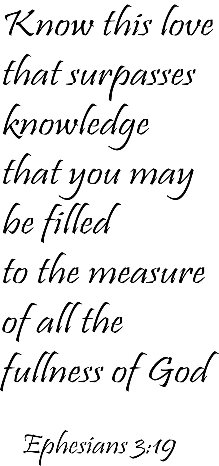 Amazoncom Ephesians 319 Wall Decal Know This Love That