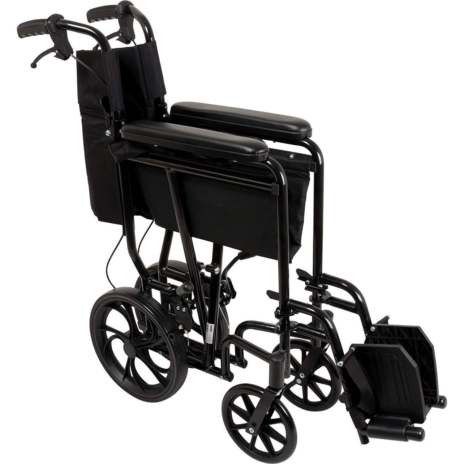 ProBasics Aluminum Transport Wheelchair With 19 Inch Seat - Foldable Wheel Chair For Transporting And Storage – 12-inch Rear Wheels For Smoother Ride, 300 LB Weight Capacity: Industrial & Scientific