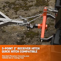 3 Point Trailer Hitch with 2" Receiver(Orange)Quick