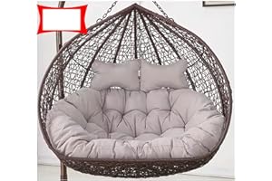 Hammock Swing Chair Cushion Double Egg Chair Cushion Luxury Outdoor Patio Wicker Loveseat Hanging Swing Egg Chairs for 2 Pers
