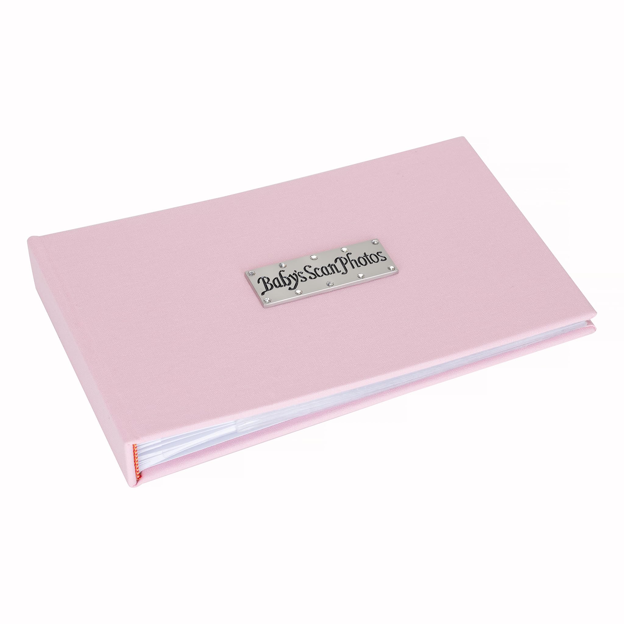 Baby Scan Photos - Soft pink photo album, holds 40 photos 6x4 inch size, Gift