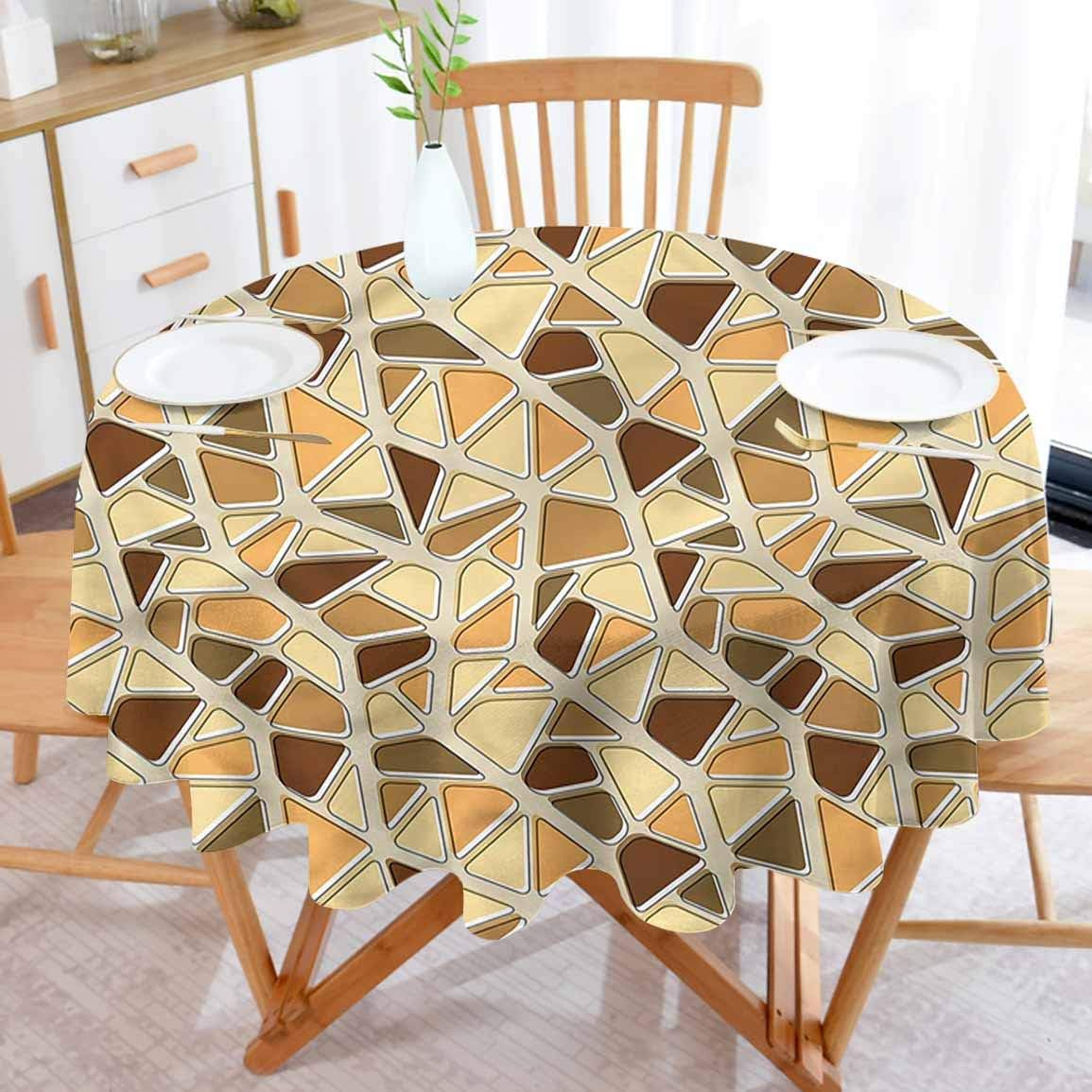 crabee Modern Fitted Tablecloth Round Triangular Shape Arrangement
