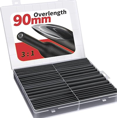 Eventronic 90mm Overlength Heat Shrink Tubing Kit 3:1 200 PCS 8 Sizes