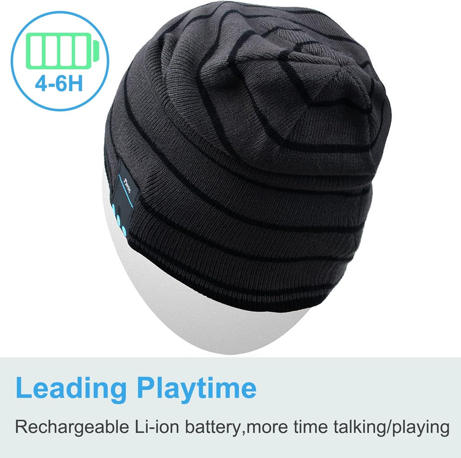 Rotibox Bluetooth Beanie Hat Wireless Headphone for Outdoor Sports Xmas Gifts : Clothing