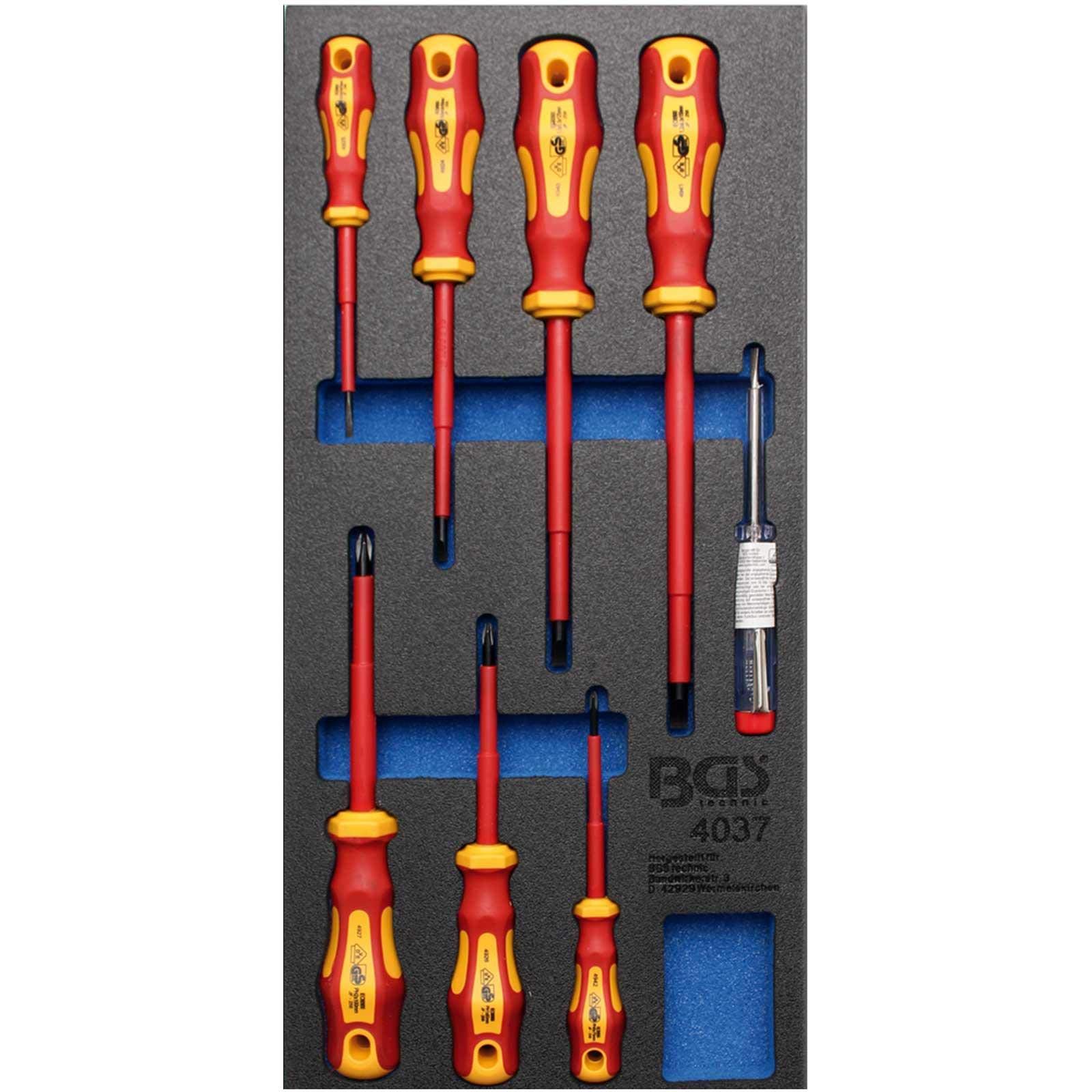 BGS 4037 | Tool Tray 1/3: VDE Screwdriver Set | 8 pcs.