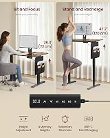 VASAGLE Electric Standing Desk 100x60 cm Adjustable 72-120 cm 4 Memory view 3