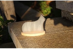 BOXCASA White Cat Glass Figurine Decor,Cat Stained Glass Suncatcher for Window Sill,Cat Decoration for Booktable,Cat Gifts for Cat Lovers,Cat Lovers Gifts for Women, Pet Memorial Gifts