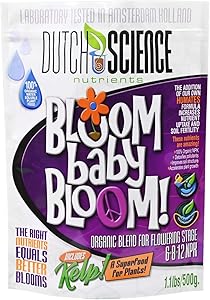 Dutch Science Nutrients Bloom Baby Bloom (Flower Stage) 100% Organic Plant Bud/Flower Fertilizer (1.1 Pounds/500grams)
