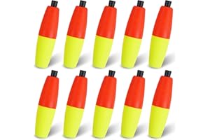 Peg Floats Fishing Bobbers for Catfish Crappie, Foam Cigar Floats Slip Fishing Corks Bobbers with Pipe Plug for Santee Rig Ca
