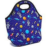 FlowFly Neoprene kids Lunch box Insulated Soft Bag Mini Cooler Thermal Meal Tote Kit for Boys, Girls,Men,Women,School,Work, Office, Astronaut