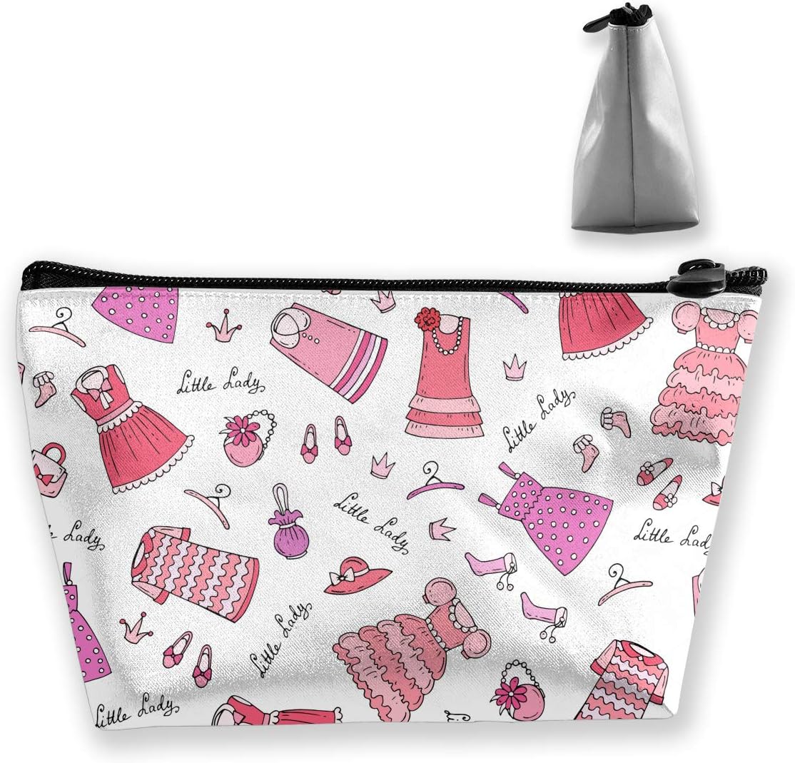 Classic Fashion Bag Pattern With Clothes For Little Girl Make-up Bag
