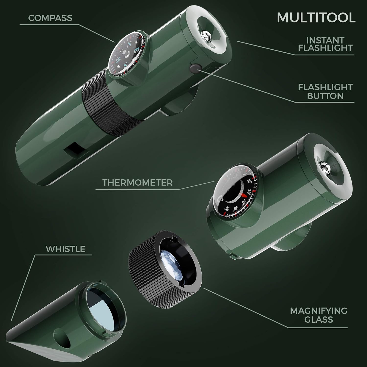 Explorer Kit for Kids - Camping Gear & Outdoor Exploration Gift - Inc: Binoculars, Fan, Magnifying Glass, Crank Flashlight, 5-in-1 Multi Tool & Beautiful Case - Gifts for 4-7 Year Old Boys & Girls: Toys & Games